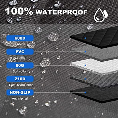 4-in-1 SUV Cargo Liner for Dogs, Non-Slip Water Resistant Pet Trunk Mat with Side Flaps Protector & Back Seat Organizer, Dog Backseat Cover for SUVs Vans - Image 6