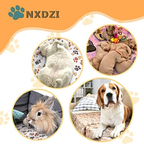 Dog Blankets for Medium Large Dogs, 3 Pack Dog Blanket Washable 41" x 31", Fuzzy Soft Pet Mat Throw Cover for Kennel Crate Bed, Cute Paw Pattern, Cat Blanket, Blankets for Dogs, Pet Blanket - Image 3