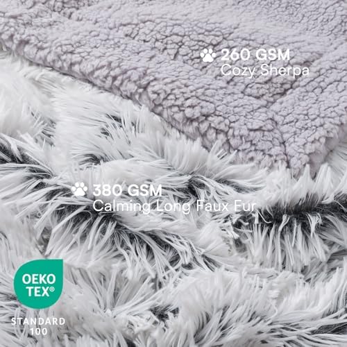 Luciphia Calming Waterproof Dog Blanket, Reversible Faux Fur Pet Blanket - Image 2