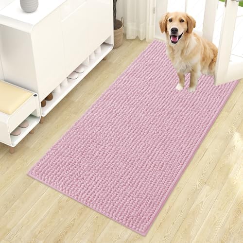 OLANLY Dog Door Mat for Muddy Paws 44x24, Extra Absorbent Chenille Mud Mat by OLANLY