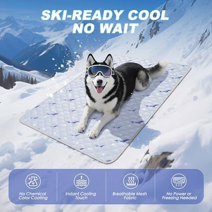 Cooling Mat for Dogs, Cooling Mat for Cats, Breathable Gel-Free, 39 x 58 In - Image 2
