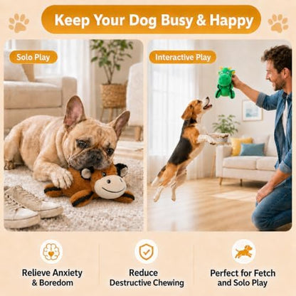 Drmstow 3-Pack Squeaky Plush Dog Toys for Small and Medium Dogs - Image 4