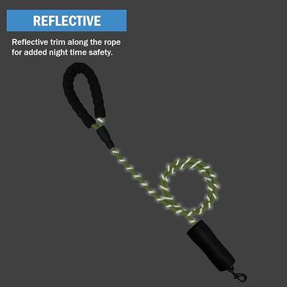 Reflective Padded Floating Leash and Collar Set Bundle Combo, Adjustable Comfortable Durable Collars for Small Medium Large Dogs (1" Collar w/Leash)