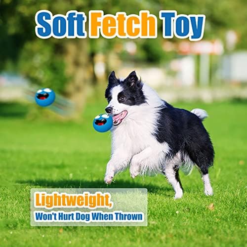 HOLYSTEED 3.3" Latex Squeaky Dog Toy for Large Dog, Medium Breed, Flat Ball - Image 5