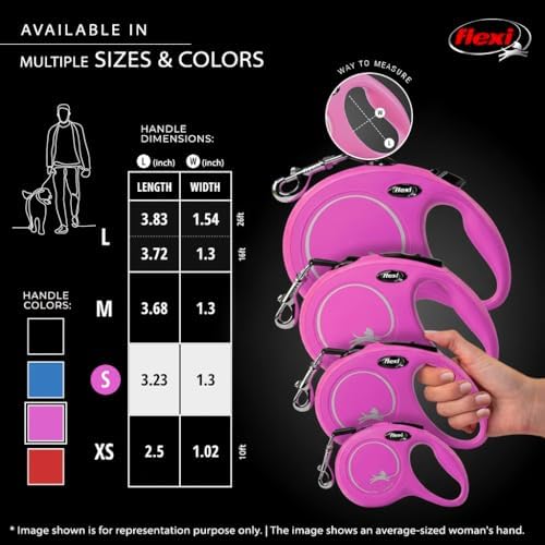 FLEXI® Classic Cord Retractable Dog Leash, Small, 16 ft - Pink - Image 5