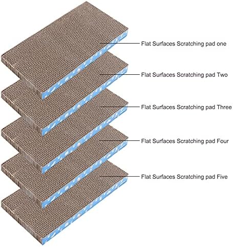 5 Packs in 1 Cat Scratch Pad, Cat Scratcher Cardboard,Reversible,Durable Recyclable Cardboard, Premium Scratch, Suitable for Cats to Rest, Grind Claws and Play - Image 2