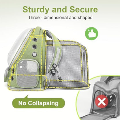 Cawypety Expandable Cat Backpack Large Space Cat Bubble Backpack Carrier - Image 7
