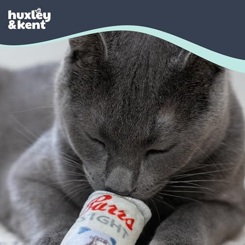 Huxley & Kent Plush Crinkle Catnip Cat Toy, Purrs Light - Image 3