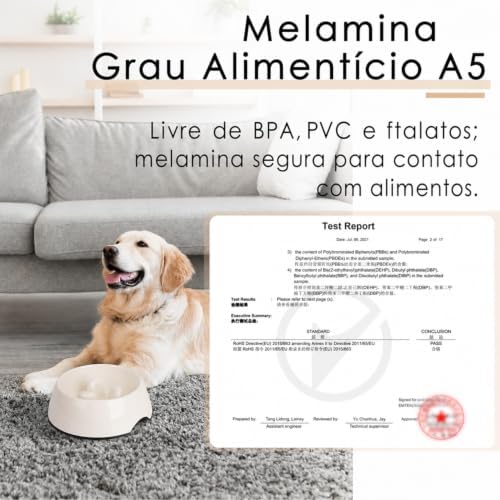 SUPERDESIGN Slow Feeder Dog Bowl Cat Bowl 1/2 Cup Slow Feeding Dog Bowl for Small Medium Breed Anti Gulping Healthy Eating Interactive Bloat Stop Fun Alternative Non Slip Puzzle Dog Food Bowl, White - Image 2