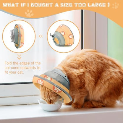 Cat Cone Collar Soft Elizabethan Collar for Surgery Recovery - Adjustable for Small and Large Cats Kittens to Stop Licking - Image 4