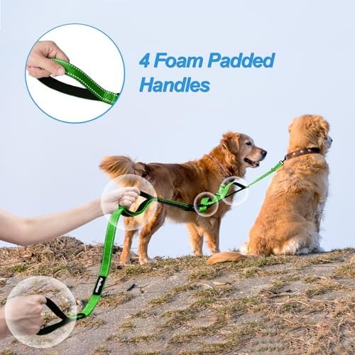 PetBonus Double Dog Leash, No Tangle Dual Leash, Walking Training Lead - Image 3