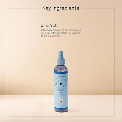 Pet Odor Neutralizing Air and Fabric Spray — Pet-Safe Deodorizer with Zinc Salt — Vegan and Cruelty-Free — Fresh Rain & Wild Violet Scent – Made in USA by Purrfect Paws
