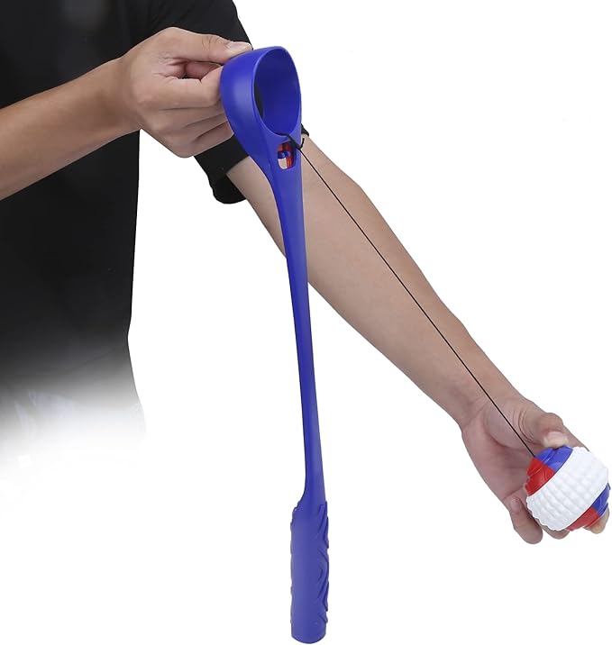 PP Dog Ball Launcher Stick, Interactive Throwing Toy with Retractable Tether for Outdoor Play and Exercise, Extendable Handle Length 19.1 Inches