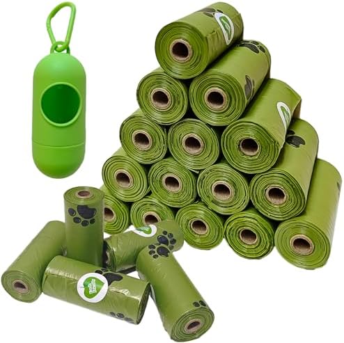 Enhanced Strength Dog Poop Bags - 300 Count Leak-Proof Scented Rolls | Biodegradable Pet Waste Bags with Dispenser, Extra Thick Dog Poo Bags for Puppy & Large Breed Cleanup by Unknown