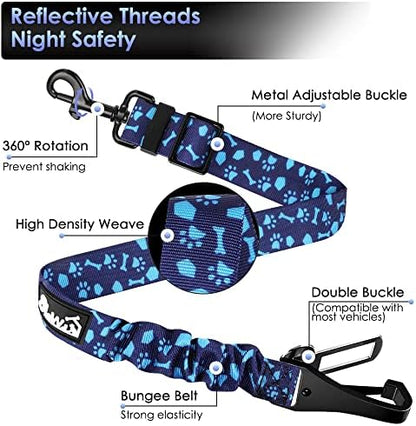 SlowTon Dog Car Seat Belt, 3 in 1 Latch Bar Attachment Dog Safety Seatbelt - Image 5