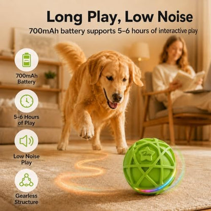 Interactive Dog Ball, Motion-Activated Rolling & Bouncing for Dogs - Image 6