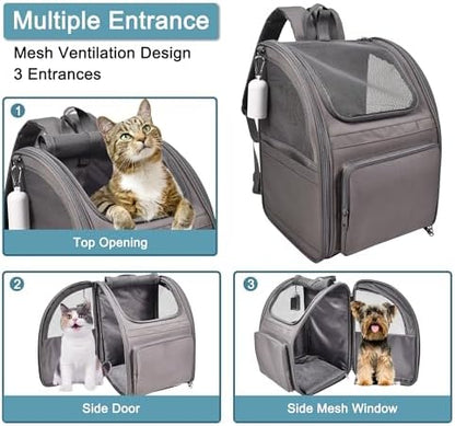 Jespet Pet Backpack Carrier for Small Dog, Soft Car Bed Ideal for Traveling - Image 6