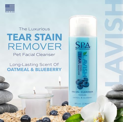 TropiClean SPA Tear Stain Remover for Dogs, Blueberry Facial Shampoo, 8oz - Image 2