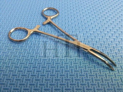 HTI Dog CAT PET Hair Puller Remover Stainless Steel Hemostat Locking Forceps 5.5" Curved Full Serrated (Silver) - Image 2