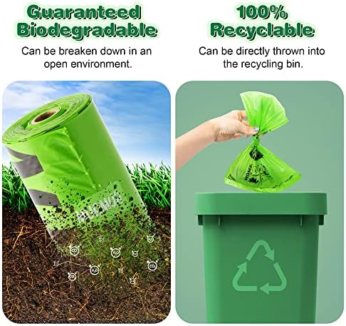 Biodegradable Dog Poop Bags 300 Count, 20 Rolls, Recyclable Waste with Dispenser, Large 9 x 13 Inches, Extra Thick, Leak Proof for Dogs and Cats - Image 2
