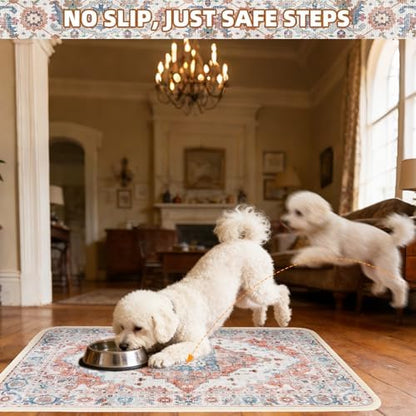 PUPTECK Dog Food Mat, Absorbent Pet Feeding Bowl Mat, Non-Slip Dog Mat for Food and Water, Quick Dry No Stains Cat Placemats Pet Supplies for Messy Drinkers, Brown 16"x24" - Image 6
