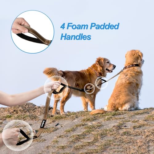 PetBonus Double Dog Leash, No Tangle Dual Leash, Walking Training Lead - Image 3