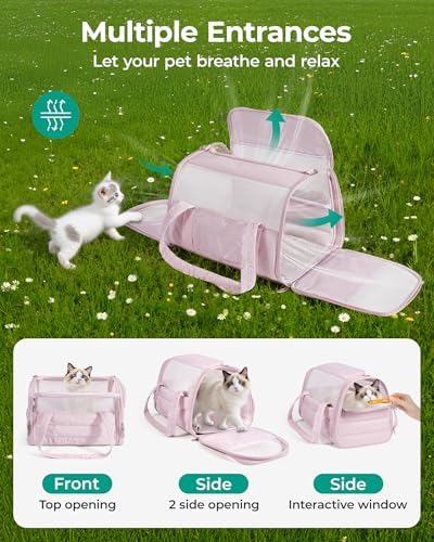 BAGSMART Cat Carrier Soft-Sided Puffy Quilted Collapsible Pet Travel Bag - Image 4