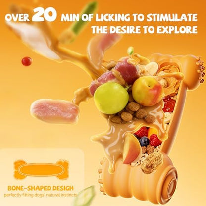 2-Pack Freeze Toys for Dogs Slow Feeder Lick Bone Indestructible Chew Toy - Image 2