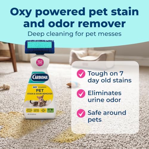 Carbona 2-in-1 Oxy-Powered Pet Stain & Odor Remover (22 Fl Oz, 1 Pack), Carpet Spot Cleaner Removes Urine Odor, Lifts Mud & Vomit Stains, Prevents Resoiling - Image 2