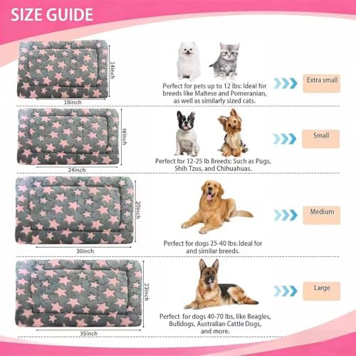 Cat & Dog Bed Mat - Reversible Dog Crate Bed Mats, Soft & Breathable Kennel Pad, Durable Crate Bed for Extra Small Dogs & Cats - Image 4