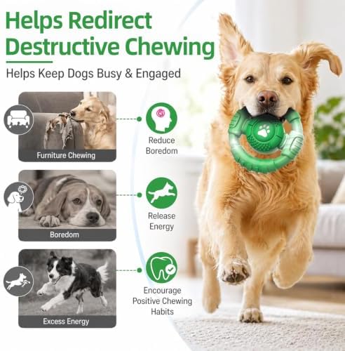 Pamlulu Tough Dog Toys for Aggressive Chewers, Indestructible Dog Toy for Large Dogs, Nylon Chew Toys for Medium Large Breed, Interactive Dog Toys to Keep Them Busy, Dog Birthday - Image 6