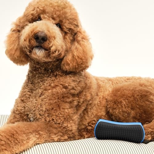 Pet Teezer Detangling Dog Brush for Long Hair Breeds, Large, Blue & Grey - Image 6