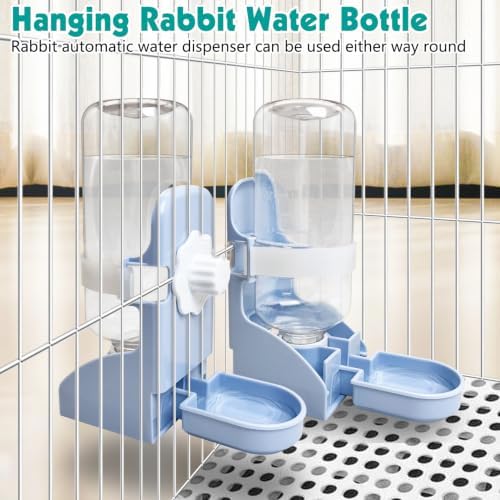 kathson Rabbit Water Bottle, 17oz Hanging Water Fountain Automatic Dispenser No Leak WaterFeeder for Bunny Chinchilla Guinea Pig Hedgehog Ferret - Image 6