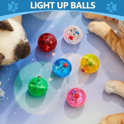 Sratte 6 Pcs Cat Ball Ghost Hunting Light up Toy, Bright Color - Image 5