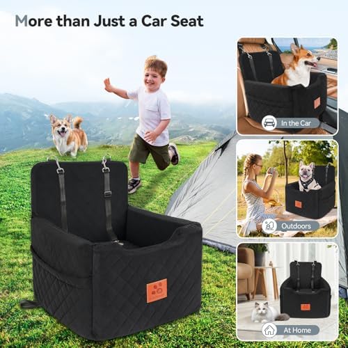 Dog Car Seat for Small/Medium Dogs Under 35 lbs, Dog Booster Seats (Balck) - Image 6