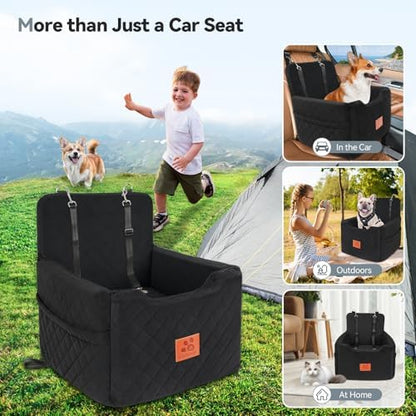 Dog Car Seat for Small/Medium Dogs Under 35 lbs, Dog Booster Seats (Balck) - Image 6