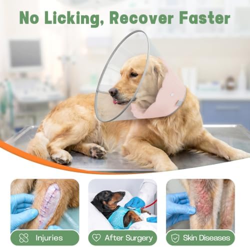 Dog Cone Collar with Soft Liner to Stop Licking, Elizabeth Recovery Collar After Surgery for Large Medium Dogs, Comfortable Pet Head Cone Alternative for Neutering Spay Injury - Image 3