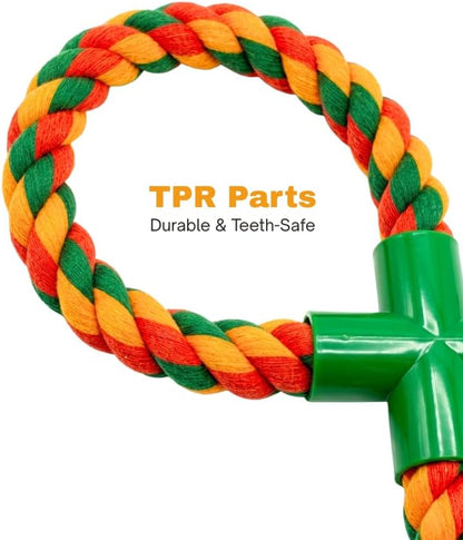 2-Pack Heavy Duty Dog Rope Toys for Large Dogs, Double Knot Rope and Figure-8 Rope Toy, Indestructible Chew & Tug Toys, Teeth Cleaning Cotton Rope Set (2-Pack Set)
