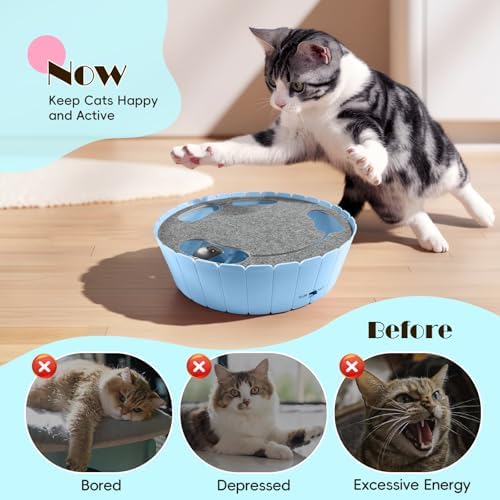Pawaboo Interactive Cat Toy with Running Mouse, Automatic Track Kitten Toy - Image 3