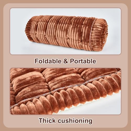 Backseat Pet Bed Mat Non-Slip Dog Car Seat Cover Scratch Chew Resistant Dog Blanket for SUVs, Trucks & Sedans 23" x 51" Easy Clean Comfortable Car Travel Pet Pad, Pure Coffee - Image 3