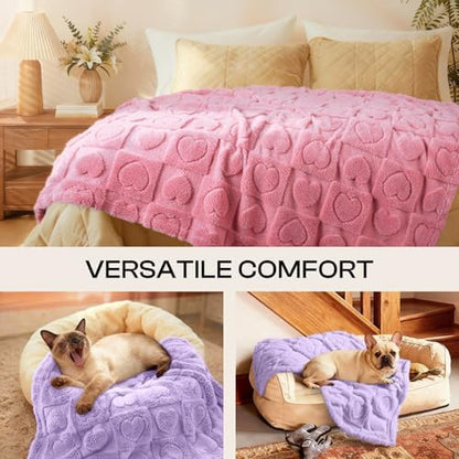 Luciphia 2 Pack Small Dog Blanket, Cozy Fleece Throw for Puppy Cat,57"x40" - Image 4