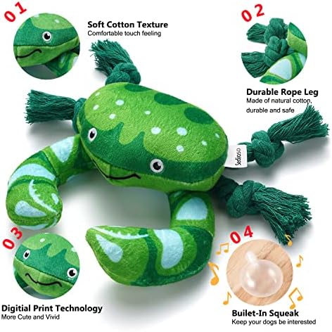 Sedioso Dog Toys, Dog Plush Toy for Large Breed, Cute Squeaky Dog Toys with Crinkle Paper, Dog Chew Toys for Puppy, Small, Middle, Big Dogs (Crab) - Image 2