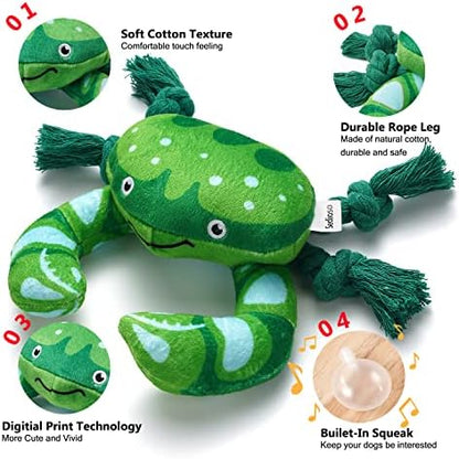 Sedioso Dog Toys, Dog Plush Toy for Large Breed, Cute Squeaky Dog Toys with Crinkle Paper, Dog Chew Toys for Puppy, Small, Middle, Big Dogs (Crab) - Image 2