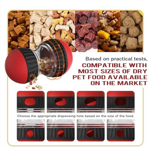 BSISUERM Dog Food Dispensing Puzzle Toy Adjustable Treat Dispenser Slow Feeder Pet Interactive Chase Toy Dog Enrichment Ball for Medium Large Dogs to Keep Them Busy, Extra Large - Image 3