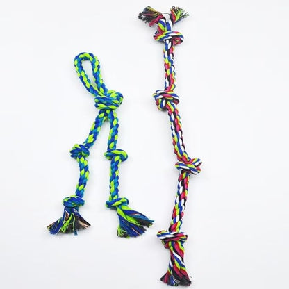 Dog Rope Toys for Small Dogs, Cotton Teething Chew Toys, Interactive Tug of War, 2 Pack (Picture Color)