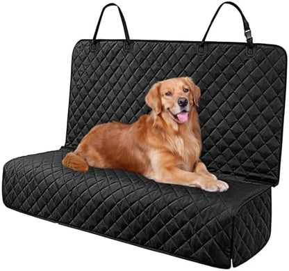 Dog Car Seat Cover for Back Seat - 100% Waterproof -Full Protection Dog Car Seat Cover with Side Flaps Nonslip- Fits Your Car, Truck, SUV (Black) by JLSDT
