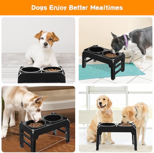 COMESOON Slow Feeder Dog Bowl, Slow Down Eating Anti-Choking Bloat Stop Maze Design Dog Dishes Fit for COMESOON Bowl Stand DB-G03/DB-B03, Black - Image 6