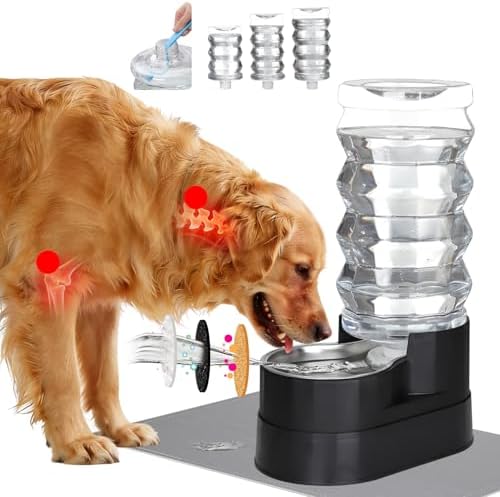 RIZZARI 9L Elevated Dog Water Dispenser: Large Stainless Steel Bowl by RIZZARI