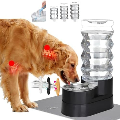 RIZZARI 9L Elevated Dog Water Dispenser: Large Stainless Steel Bowl by RIZZARI