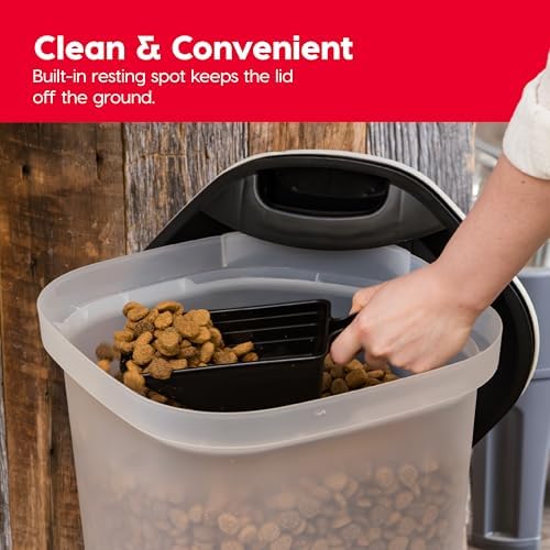 IRIS USA Dog Food Storage Container, Up to 25 lbs, Black, Made in USA - Image 5